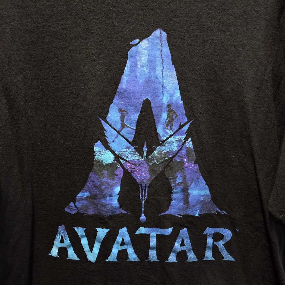 Avatar The Way Of Water Movie Promo Graphic T-Shirt Black Sz XL 20th Century Y2K